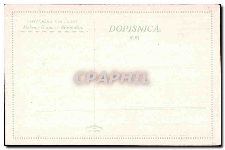 Femme en costume slovène — tenant un sapin de Noël — éditeur Slovenska Umetnost, n° 3 — Rückseite