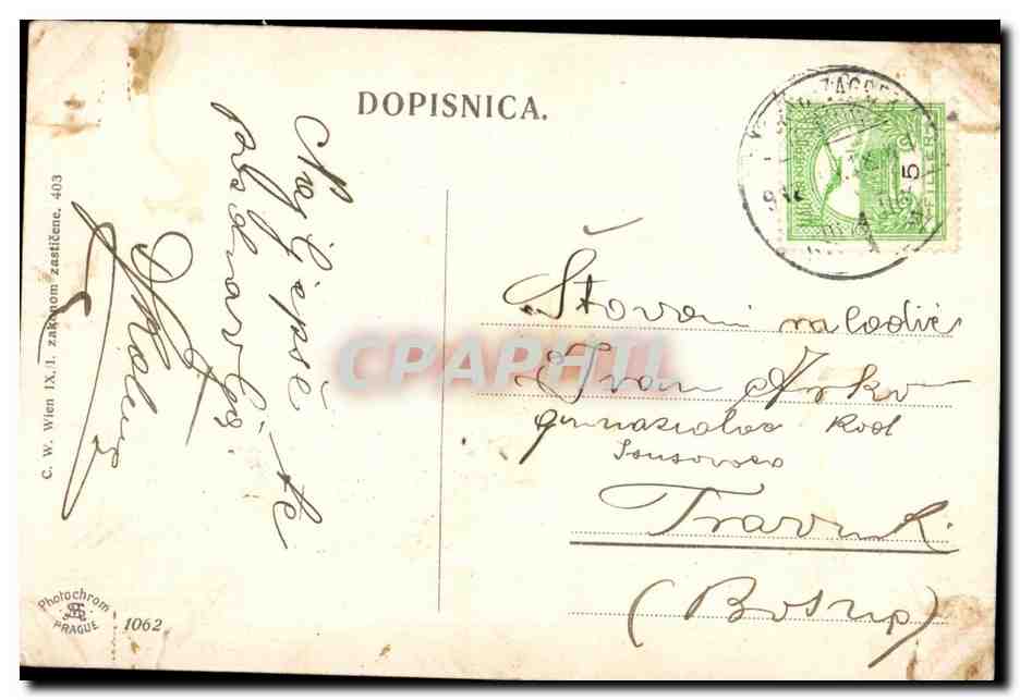 CPA Zagreb Glavna posta La Poste Croatie Croatia — Back