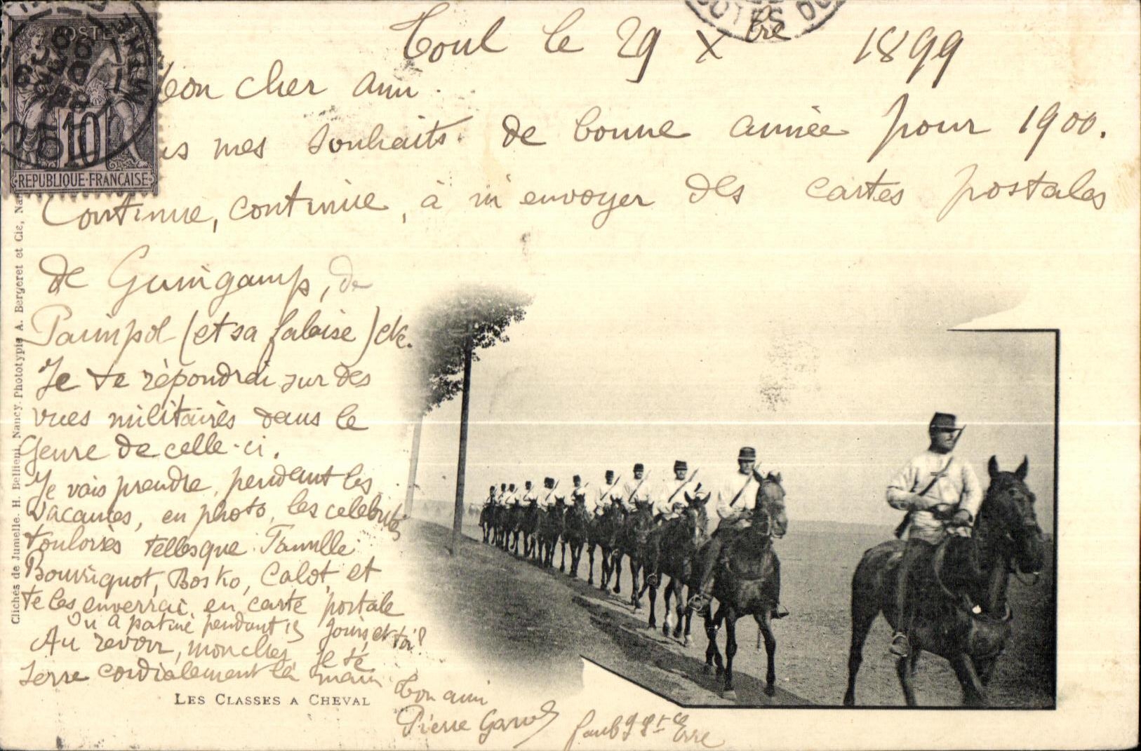 Militaria - Les Classes a Cheval - CPA Militaria ( 1899 ) Soldat Cheval Horse 