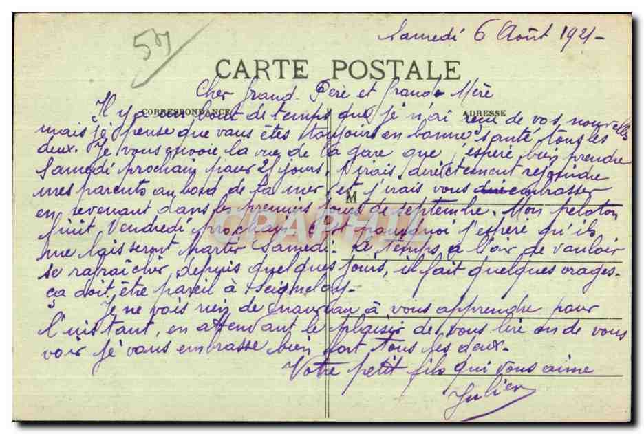 Toul - La Gare de l Est - CPA — Rückseite