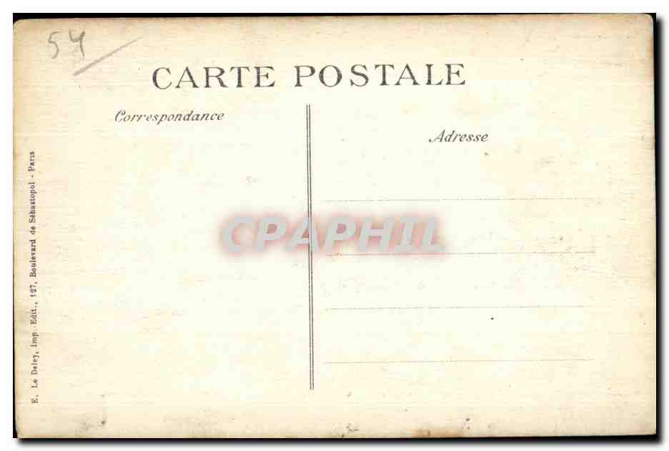 Soldats déblayant le village de MAIXE — 24 Décembre 1914 — E. Le Dely, 36me Série — Reverso