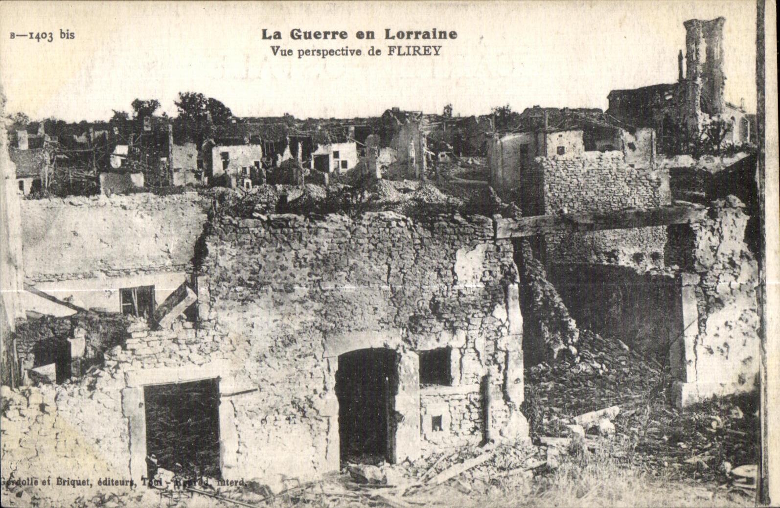 Flirey - La Guerre en Lorraine - CPA Militaria