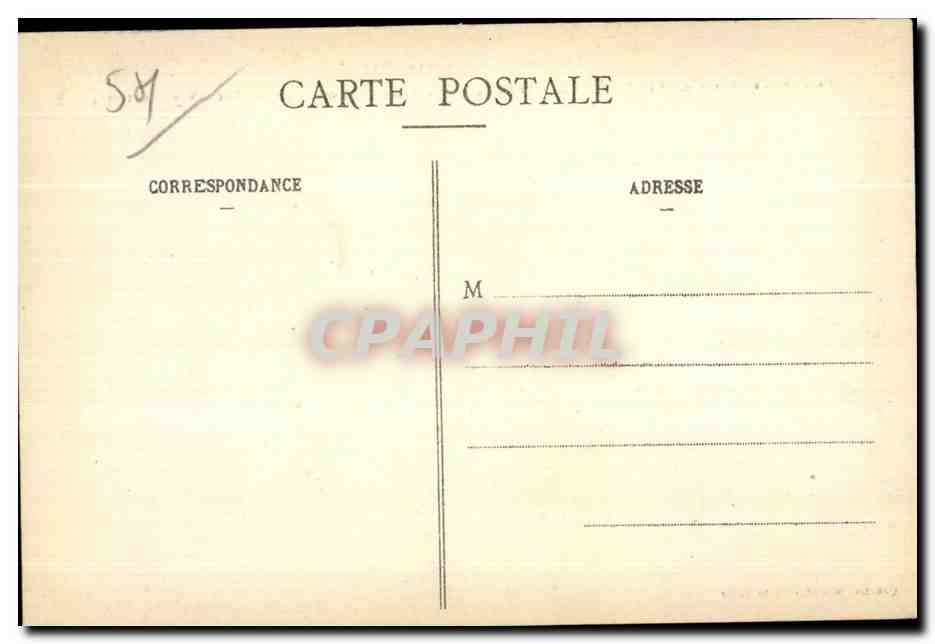 Environs de Luneville - Chanteheux - Le Chateau et la Tannerie incendies par les Allemands - CPA Militaria — Verso