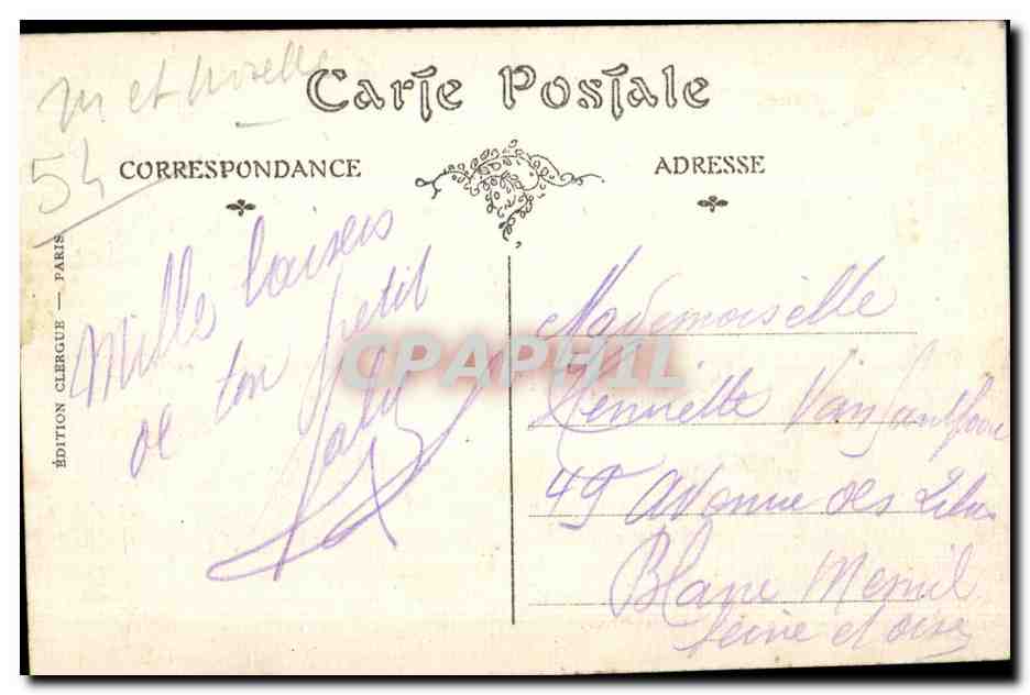 Rembercourt — Place de la Mairie — Ruines après 1916 — Verso