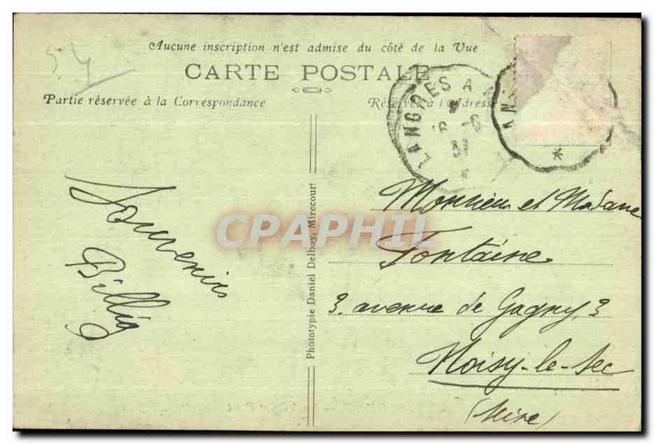 Mirecourt - Le Vieux Pont - CPA  — Verso