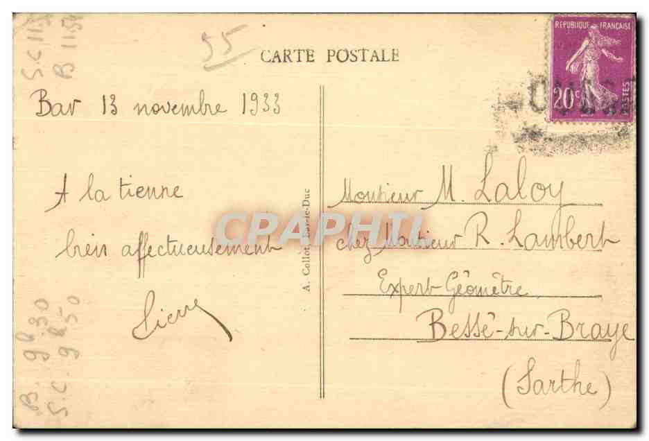 CPA Bar le Duc Eglise Saint Etienne et Musee — Rückseite