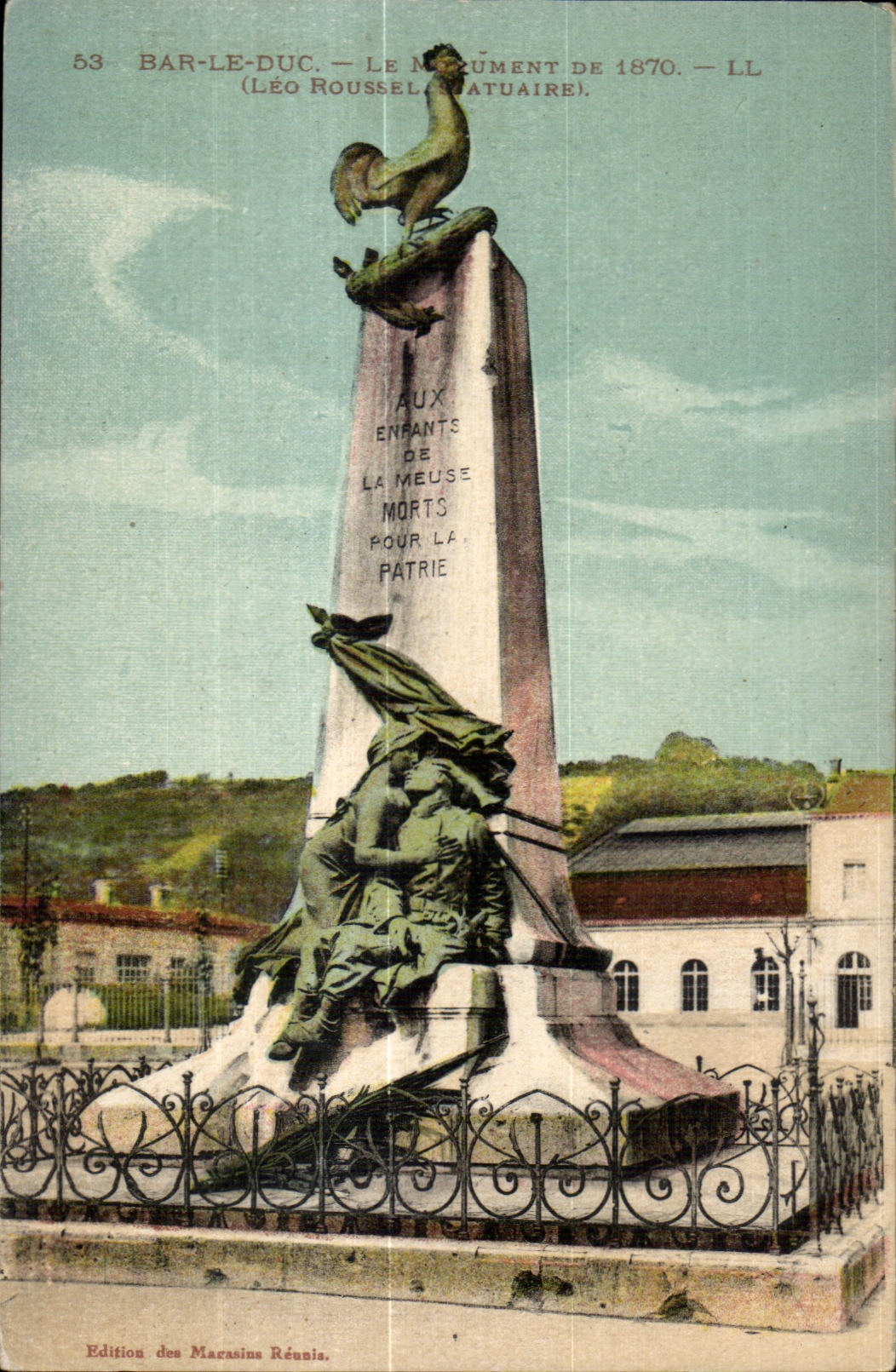 CPA Bar Le Duc LE Monument De 1870 Coq