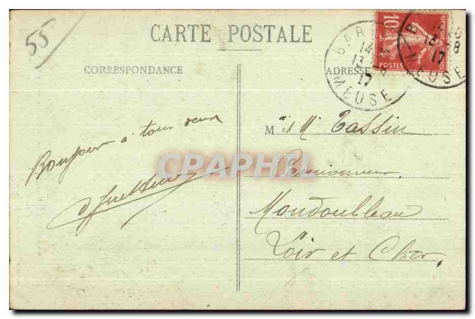 Mansolée de René de Châlons, prince d'Orange — Chef-d'œuvre de Ligier-Richier — A. Collot, libraire-éditeur, Bar-le-Duc — Rückseite