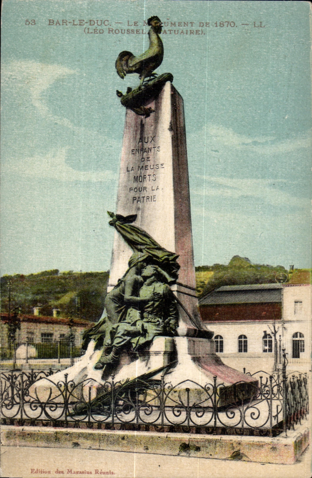 CPA Bar le Duc Le Monument De 1870 Coq gaulois 