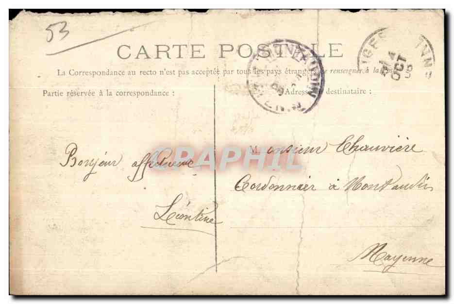 CPA Laval Vue prise de la Perrine — Rückseite