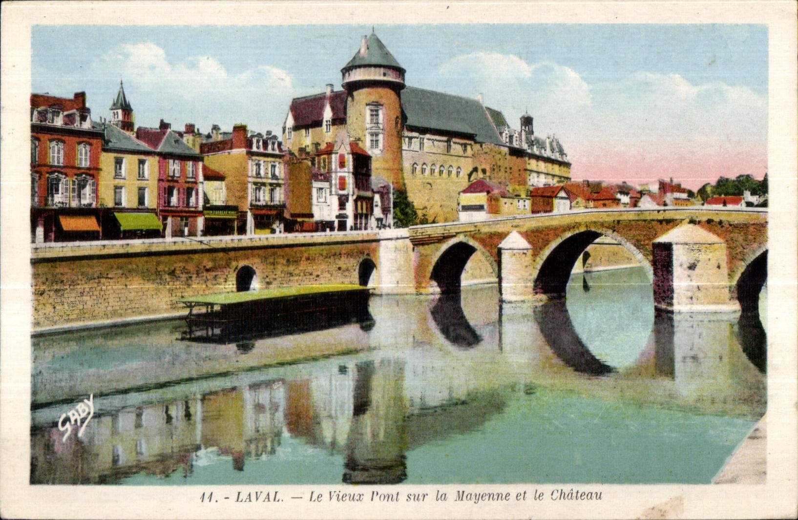 La Vallée - Le Vieux Pont sur la Mayenne et le Château — Gaby, n°44
