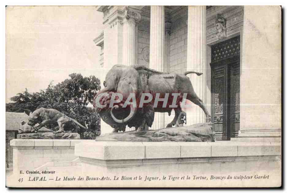 Das Museum der Fine Arts — Der Bison und der Jaguar, der Tiger und die Schildkröte, Bronzen des Bildhauers Gardet — E. Croisie, Verlag