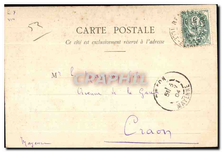 CPA Laval Vieux Chateau de la Tremoille — Rückseite
