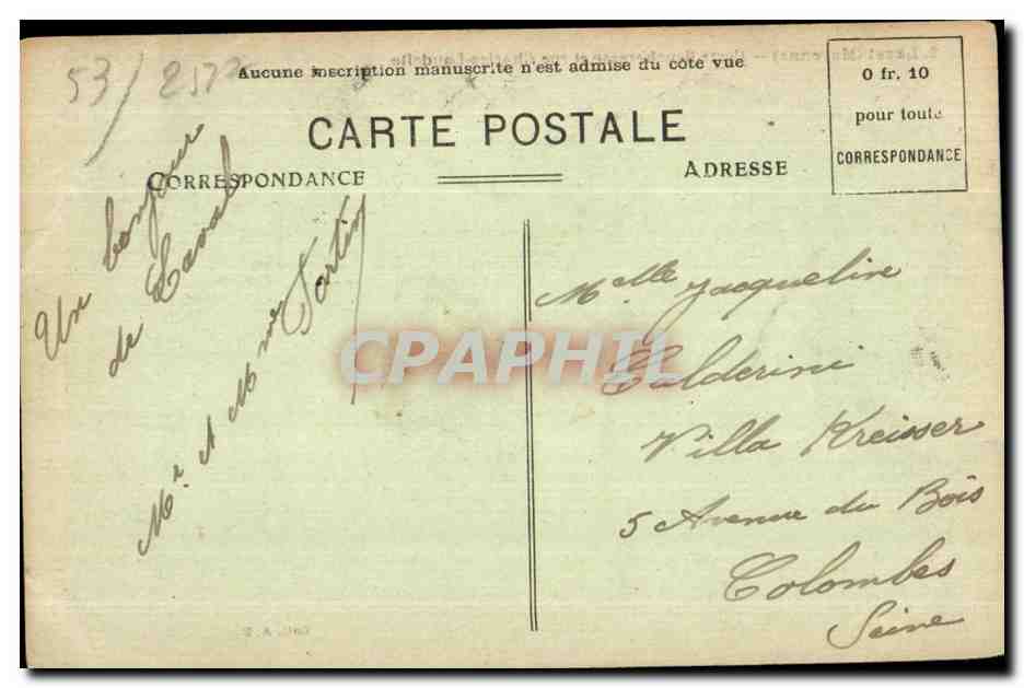 Laval (Mayenne) — Porte Beucheresse et rue Charles-Landelle — Coll. A. B. — Achterkant