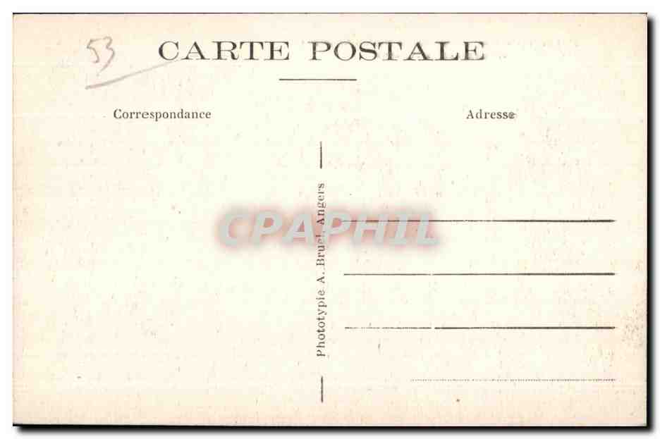 CPA Laval (Mayenne) Basilique de d Avesnieres et barrage sur la Mayenne — Rückseite
