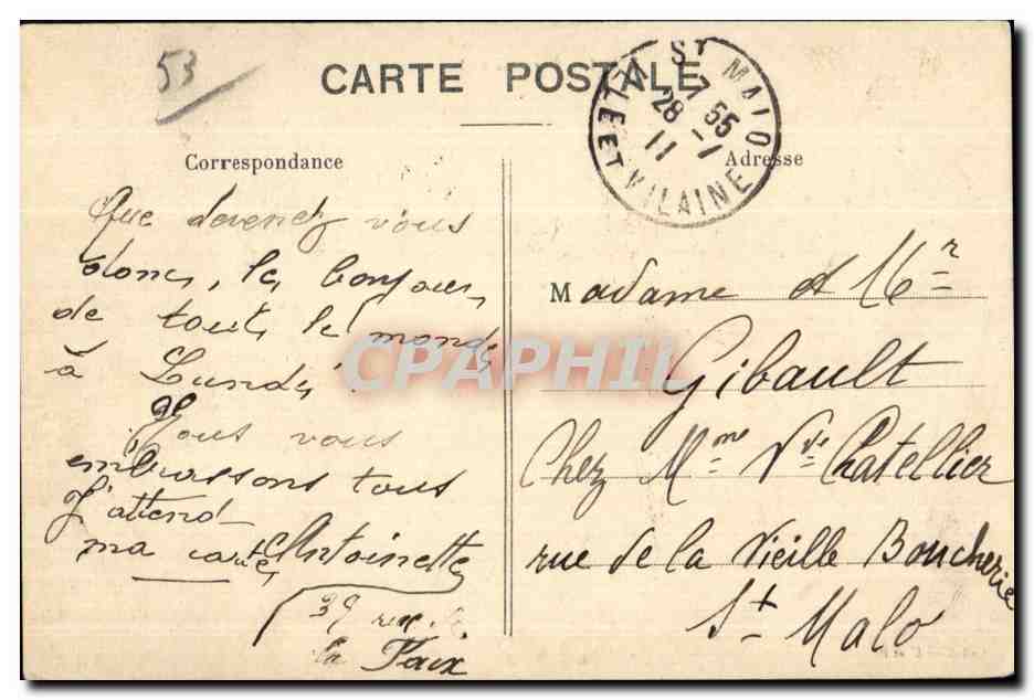 CPA laval Vue Prise du Pont Neuf — Rückseite