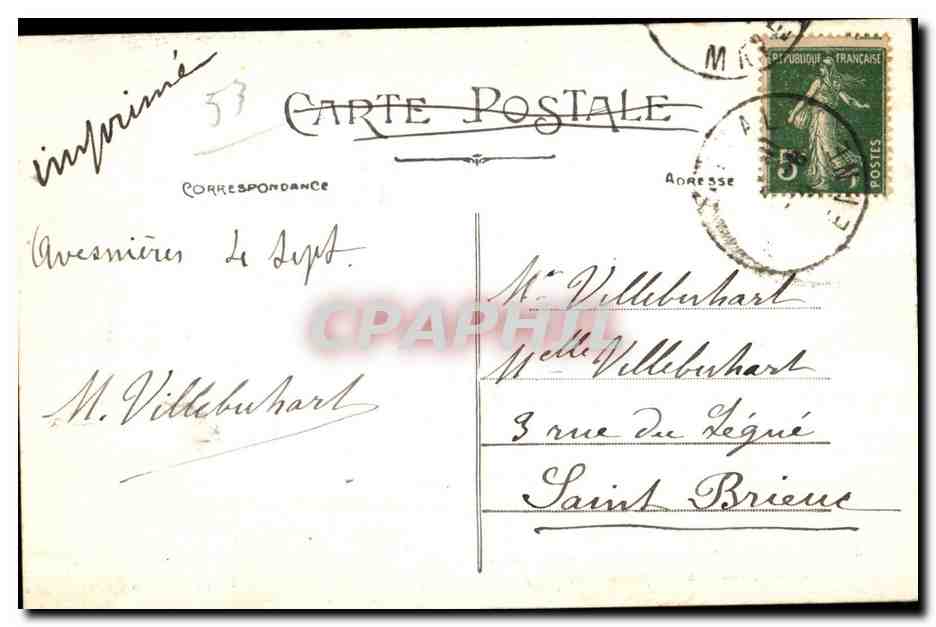 CPA Laval l Eglise d Avesnieres — Rückseite