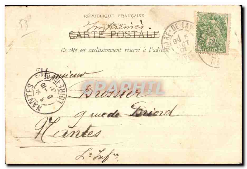 CPA Laval le Chateau   pont vieux — Rückseite