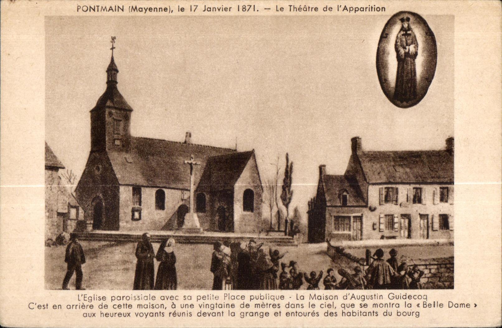 CPA Pontmain mayenne le janvier 1871 le theatre de l Apparition