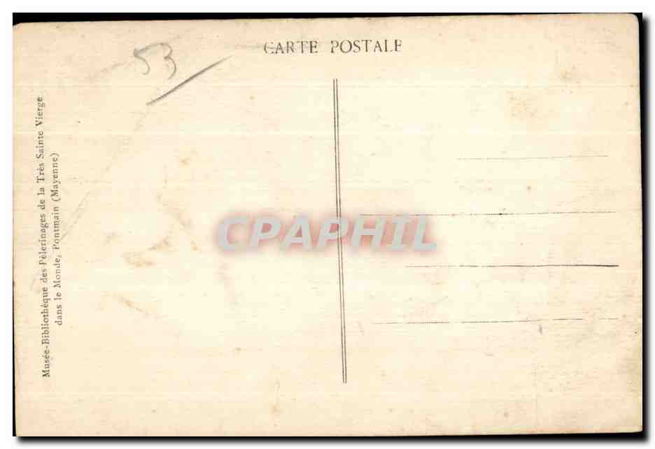 CPA Pontmain reconstitution de l apparition du 17 janvier 1871 — Back