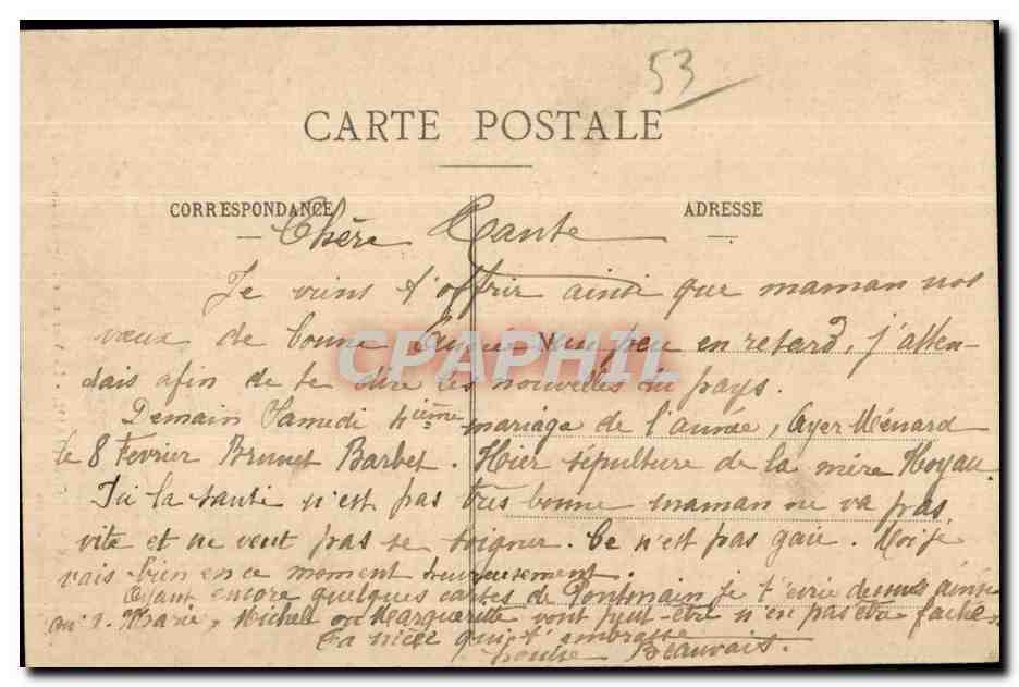Pontmain — La Vierge de l'Apparition — G. F. n° 4690 — Reverso