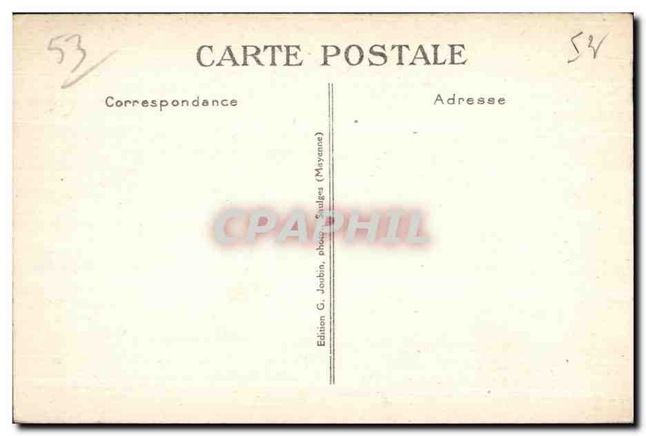 CPA Saugles Mayenne ermitage st cenere la chapelle — Rückseite
