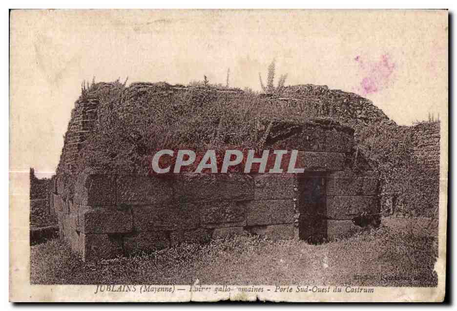 CPA Jublains mayenne porte sud quest du castrum