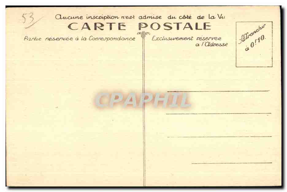 CPA Montsurs mayenne Chateau de la roche pichemer — Rückseite