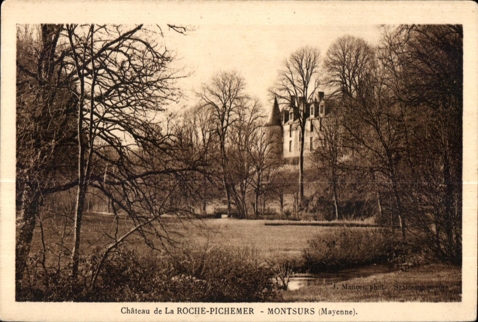 CPA Chateau de la roche pichemer montsurs mayenne