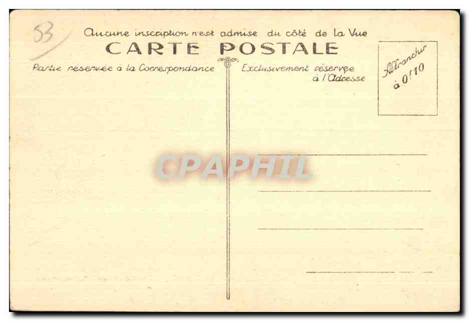 CPA Chateau de la roche pichemer montsurs mayenne — Rückseite