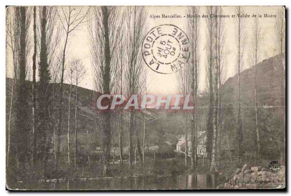CPA Alpes mancelles moulin des chameaux et vallee de la misere
