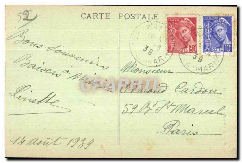 CPA Wassy les promenades galathea — Rückseite