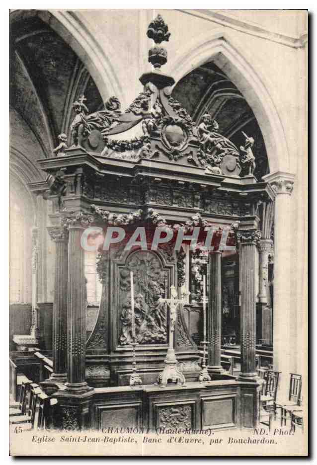 Chaumont (Haute-Marne), Église Saint-Jean-Baptiste — Banc d'Œuvre par Bouchardon