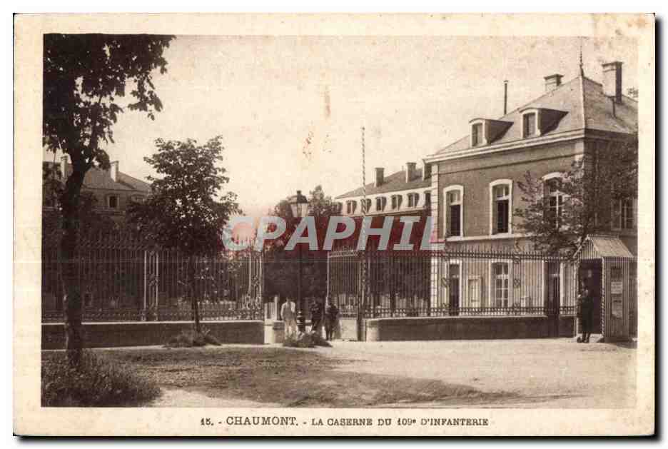 Chaumont — La caserne du 109e d'infanterie — Clique Scordel, n° 48