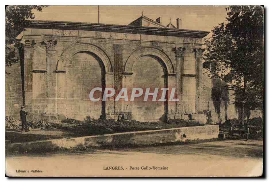 CPA Langres Porte Gallo Romaine