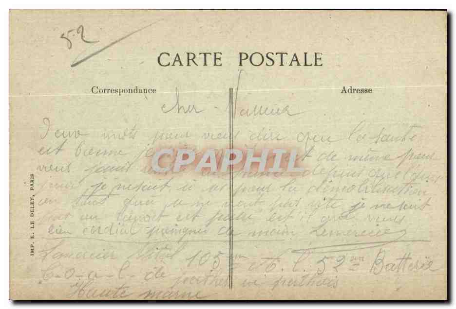 CPA Saint Dizier Le Pont Godard Jeanson — Rückseite