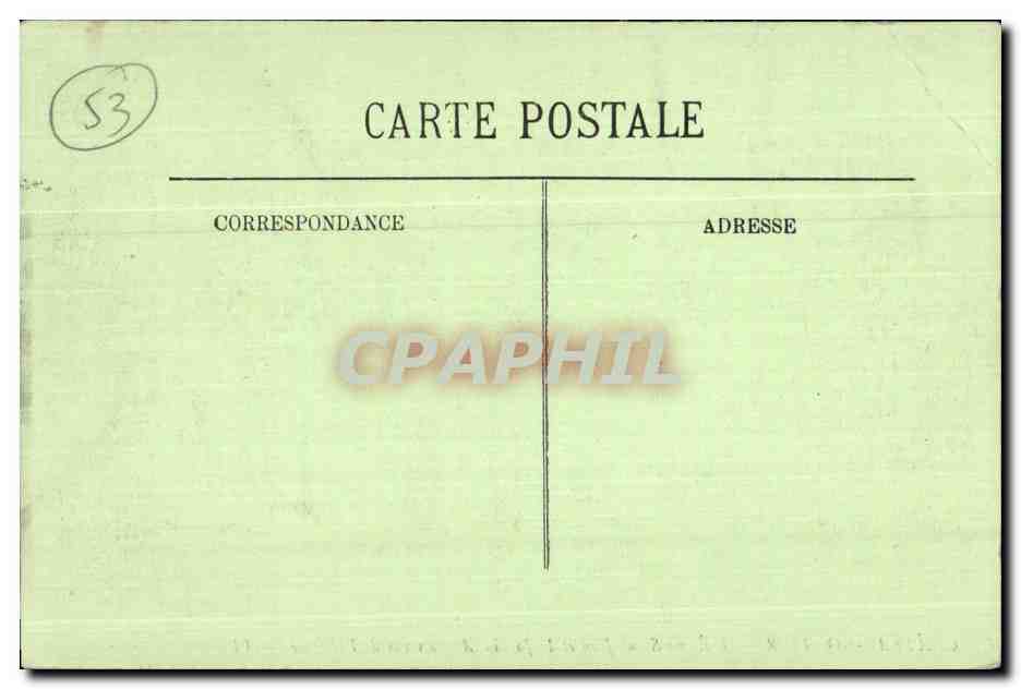 CPA Chateau Gontier L Eglise Saint Jean et le Jardin Anglais vus de I Hospice — Rückseite
