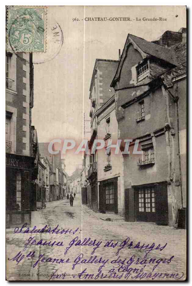 CPA Chateau Gontier La Grande Rue