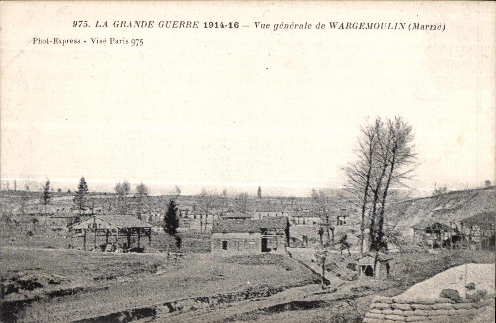 CPA La Guerre Vue generale de Wargemoulin Militaria 