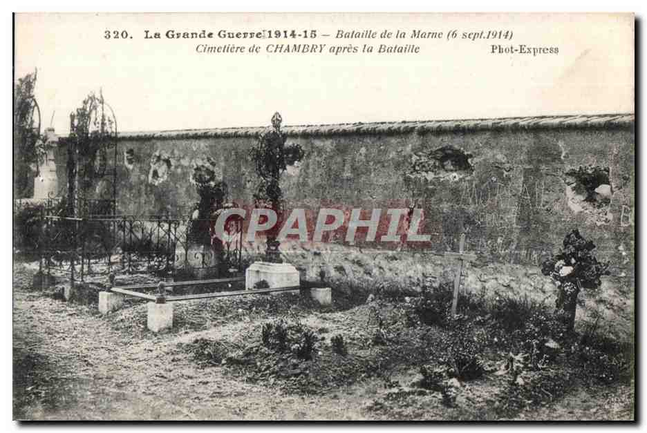 CPA La Grande Guerre Balaille de la Marne Cimetiere de Chambry