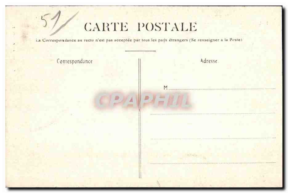 CPA La Champagne Boursault Le Chateau Vu de la Plaine — Back