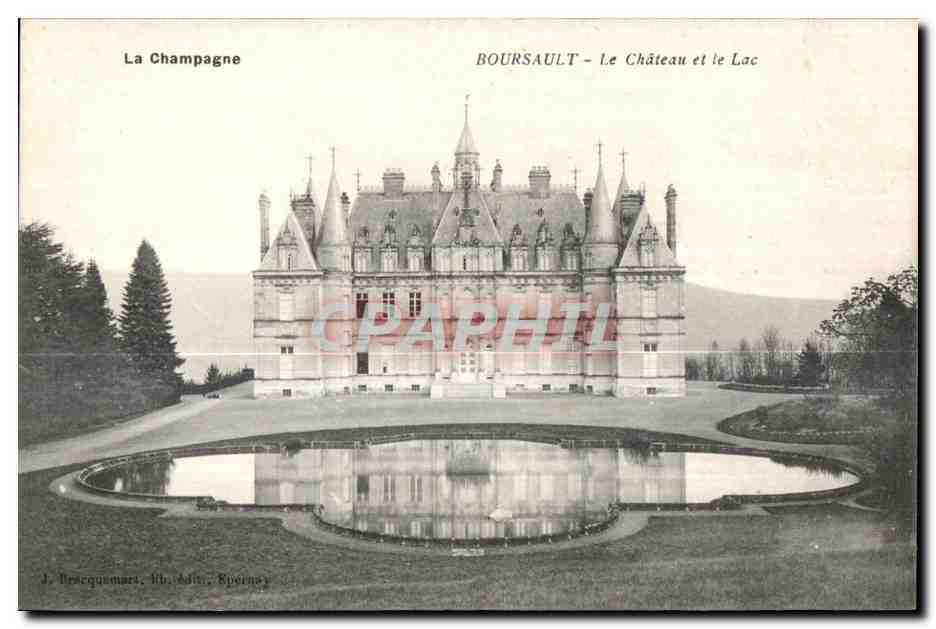 CPA Boursault Le Chateau La Champagne et le Lac