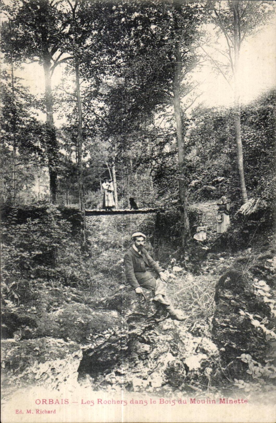 Orbaïs — Les Rochers dans le Bois du Moulin Minette — Ed. M. Richard