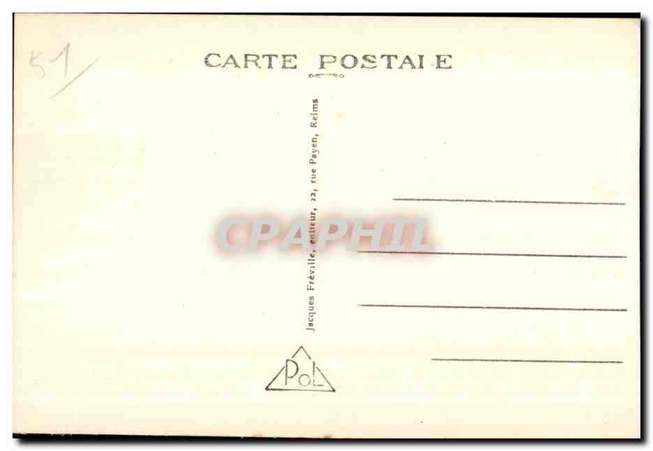 CPA La Champagne Abris de la Main de Massiges Vestiges de guerre classes Militaria — Back