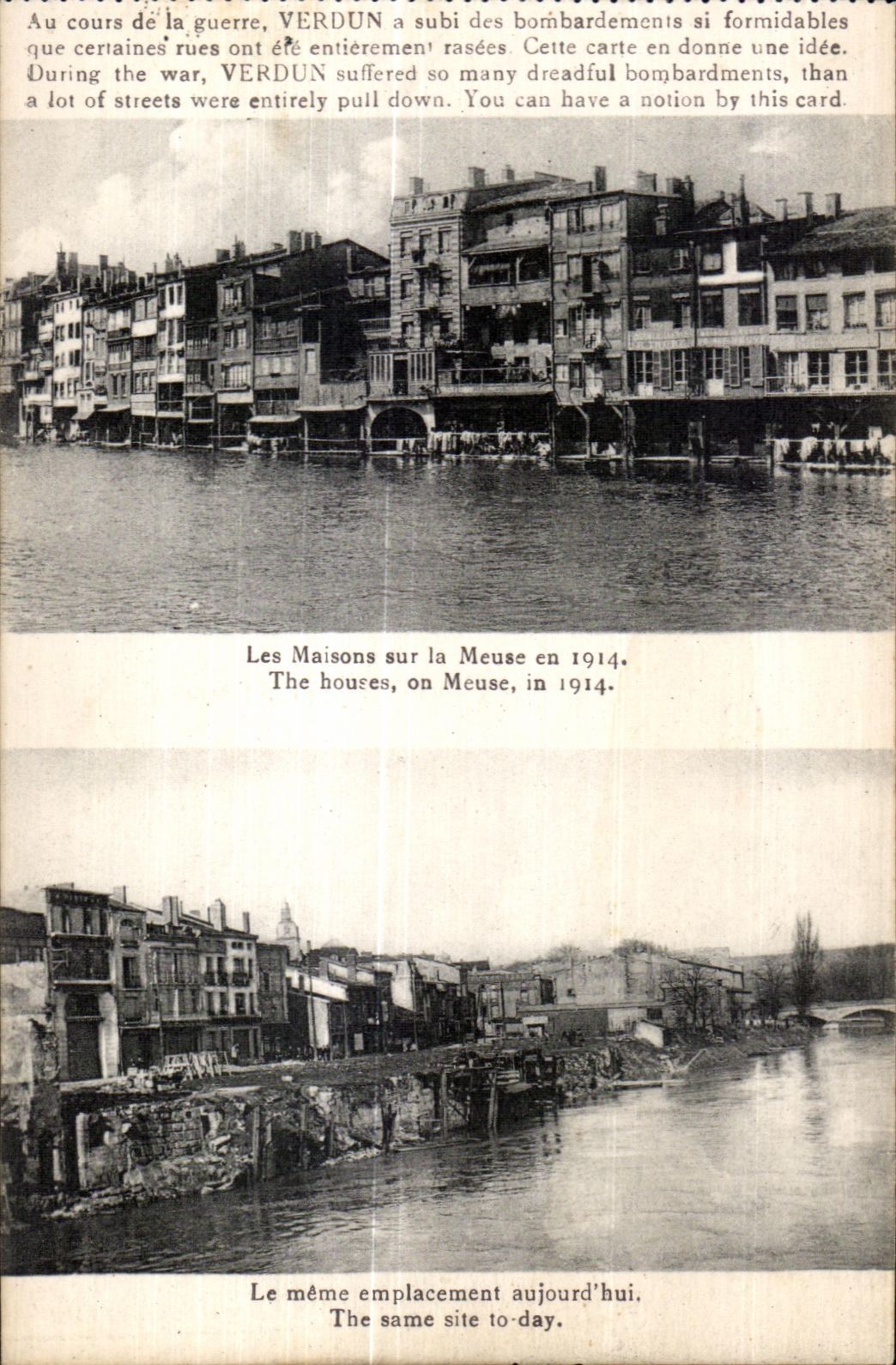 Verdun — Les Maisons sur la Meuse en 1914 — H. Prémont et Fils, éditeur