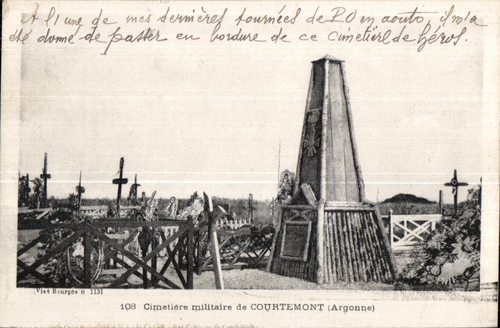 CPA Cimetiere Militaire de Courtemont (Argonne) Militaria 