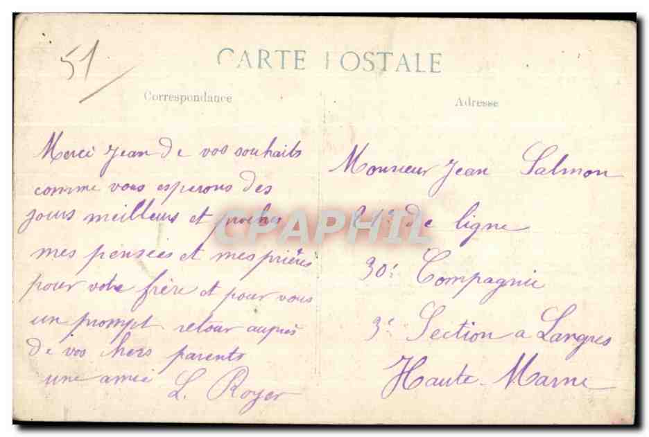 CPA Bataille de la Marne Faremont L Eglise Militaria  — Back