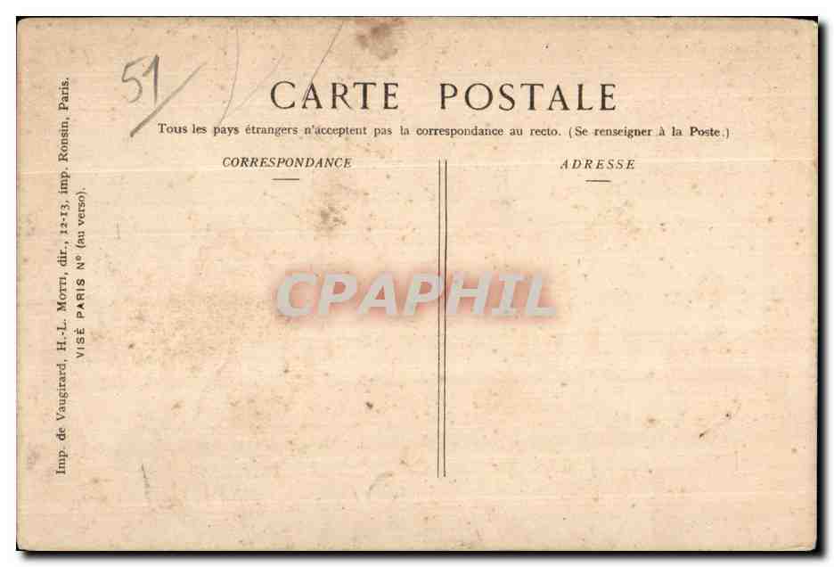 CPA Guerre Sommesous L Eglise et les Tranchees Militaria  — Back