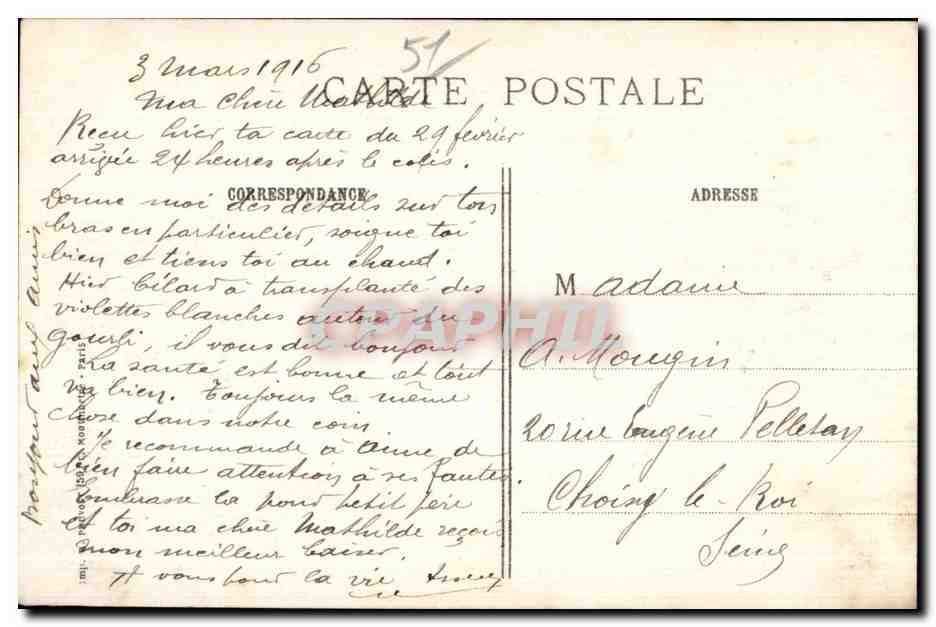 Perthes-les-Hurlus (Marne) — Maison forestière pendant la Grande Guerre 1914-15 — R.P. Paris — Reverso