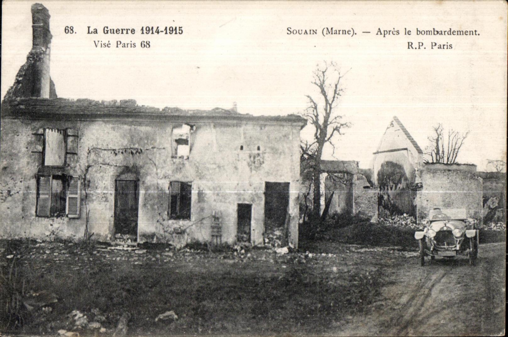 Souain (Marne) — Après le bombardement — Visé Paris 68